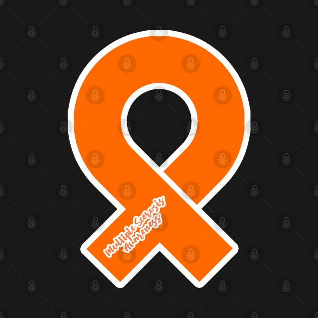 Multiple Sclerosis Awareness Ribbon by Prints with Meaning