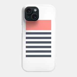 Pink with dark grey stripes pattern Phone Case