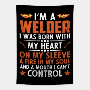 Funny Welder Quotes Retro Welding Tapestry