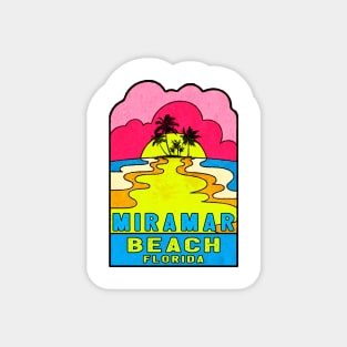 Miramar Beach Florida Groovy Sunset 70's Hippie Hippy Vintage FL Magnet