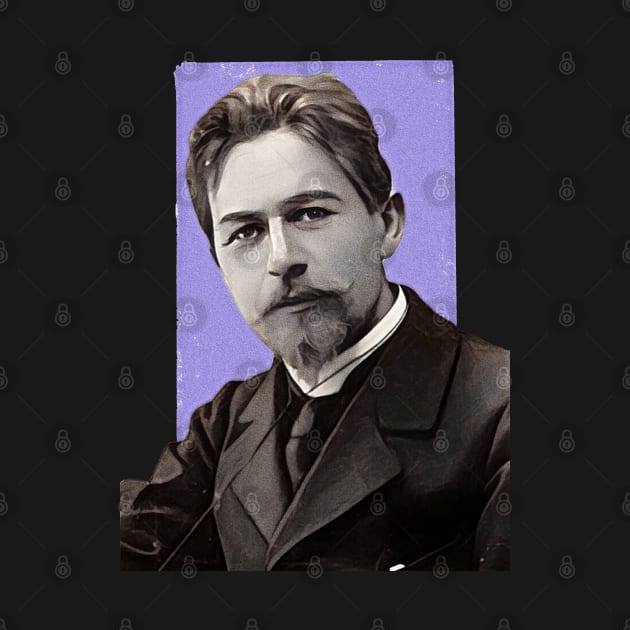 Russian Writer Anton Chekhov illustration by Litstoy 