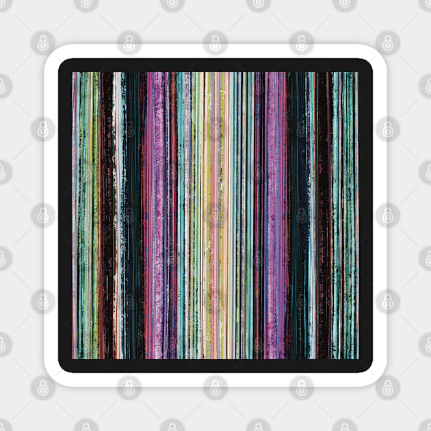 Midnight Rustic Stripes Magnet by cherdoodles