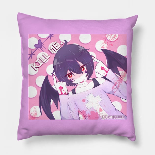 KILL ME. Pillow by Blancciiu