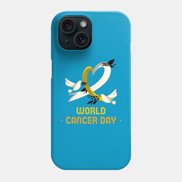 Wolrd Cancer Day Phone Case by arkitekta