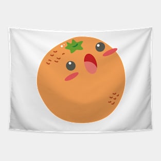 cute hungry orange Tapestry