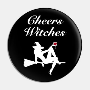 Cheers Witches Halloween Party Joke Pin