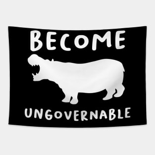 "Become Ungovernable" Hippo Tapestry