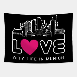 Love City Life In Munich Tapestry