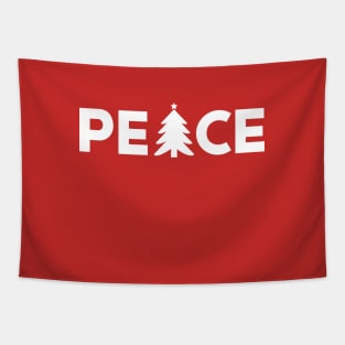 Peace Christmas Tree #2 Tapestry