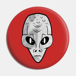 GREY Alien Head Pin