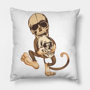 Monkey skull Pillow
