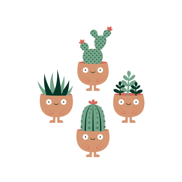 Cute terracotta pots with succulent hairstyles by petitspixels