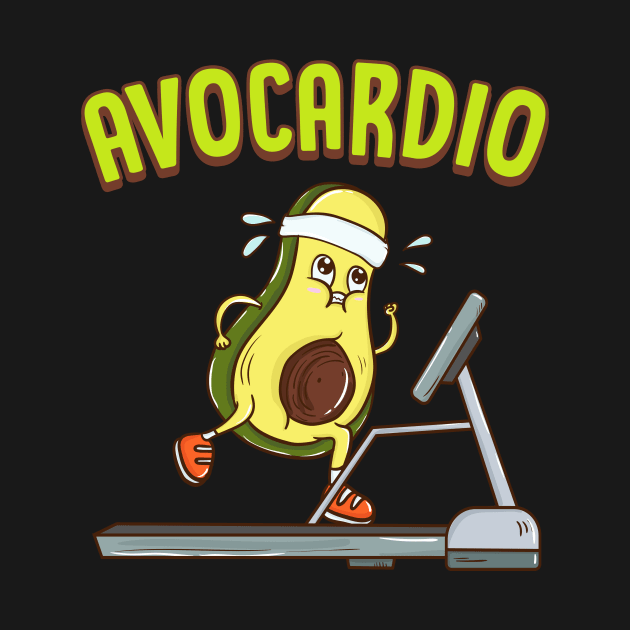 Avocardio Avocado Cardio Pun Running Exercise Gym by theperfectpresents