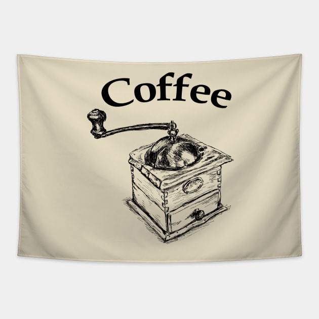 Antique coffee grinder Tapestry by rachelsfinelines