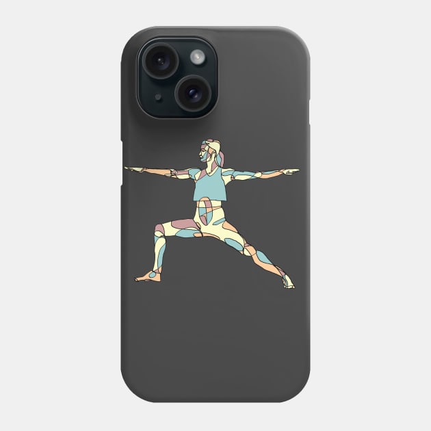 Yoga Warrior Woman Power Phone Case by badlydrawnbabe