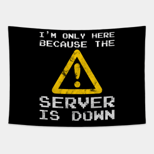 Server Is Down Gamer Funny Quote T-Shirt Gift Tapestry