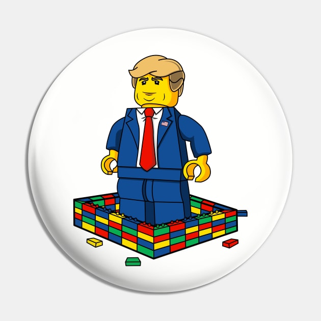 Lego Donald Trump Border Wall Shirt USA Funny Lego Pin by scribblejuice