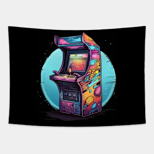 Retro colorful arcade game Tapestry