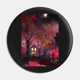 QUIET VILLAGE NIGHT Pin