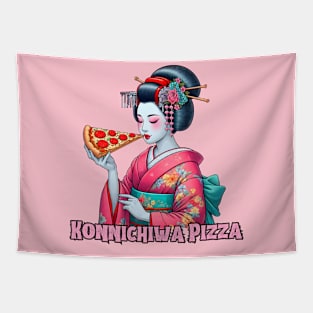 Pizza kimono girl Tapestry