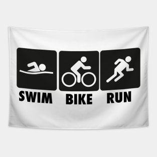 Swim Bike Run Tapestry