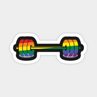 Pride Rainbow Barbell Magnet