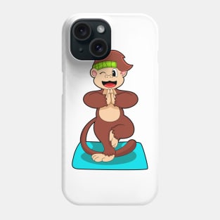 Monkey at Yoga in Standing Phone Case