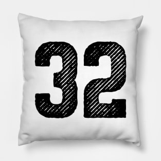 Rough Number 32 Pillow