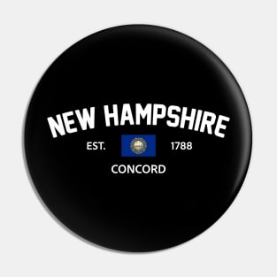 New Hampshire Collegiate Preppy Pin