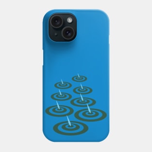 RAINDROPS IN PUDDLES Graphic Outdoor Water Weather Geometric - UnBlink Studio by Jackie Tahara Phone Case