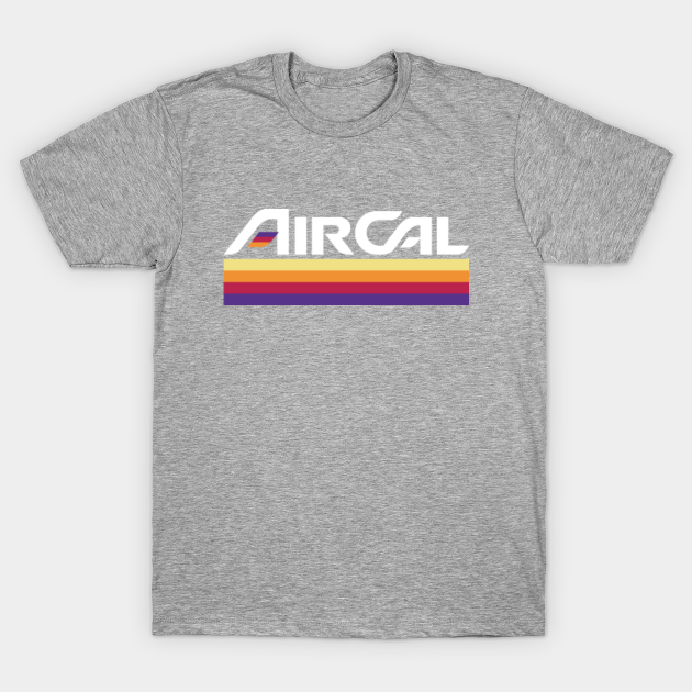 Discover AIR CAL T-SHIRT - Defunct Airline Logo - Grey Version - Air Cal Air California - T-Shirt