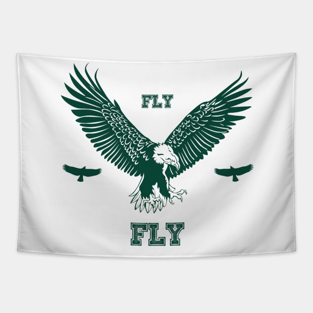 Fly Eagles Fly Tapestry by oobmmob