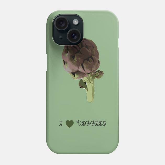 Artichoke - I love veggies Phone Case by PrintablesPassions