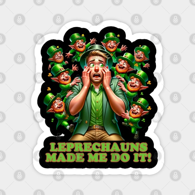 Mischievous Alibi: The Leprechaun Excuse Magnet by vk09design