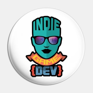 Indie Game Dev Girl Pin