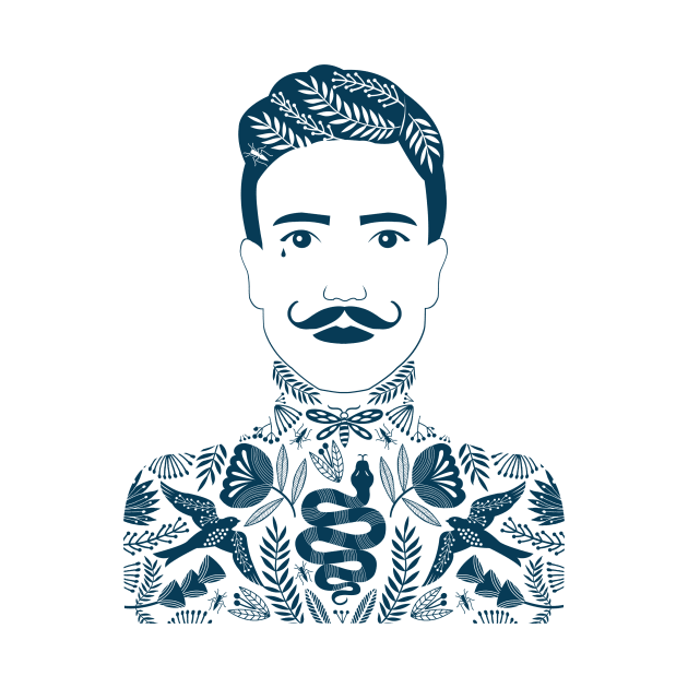 Tattoo Man navy by Maggiemagoo Designs