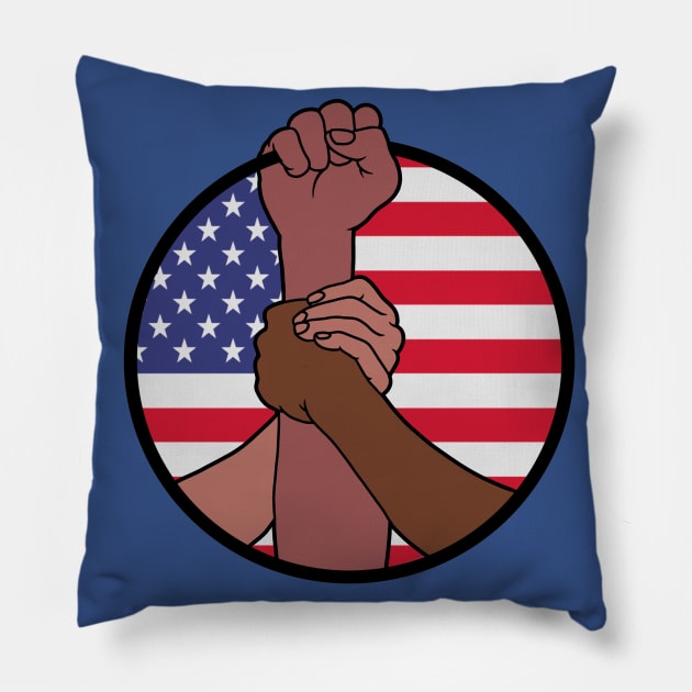 Solidarity (U.S.A.) Pillow by pencilnekarts