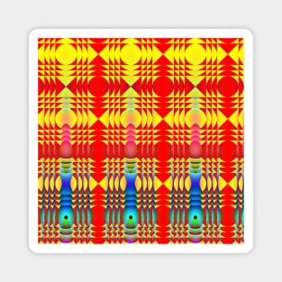 Crazy Disco Sunrise Pattern Magnet