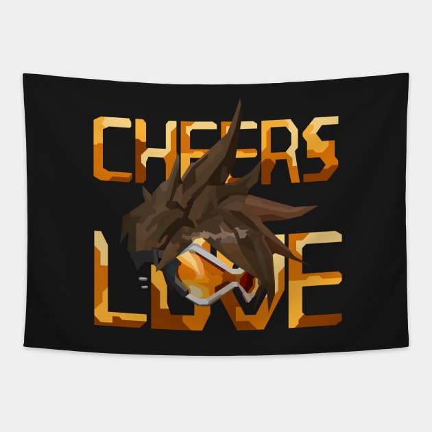 Cheers Love - Tracer Overwatch Tapestry by No_One