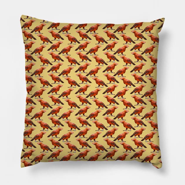 Andean cock-of-the-rock tropical bird pattern Pillow by Ornamentum