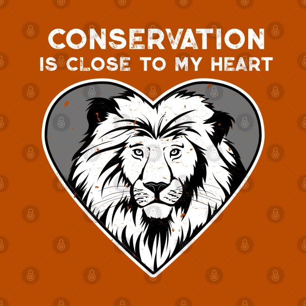 Lion Conservation Heart by Peppermint Narwhal