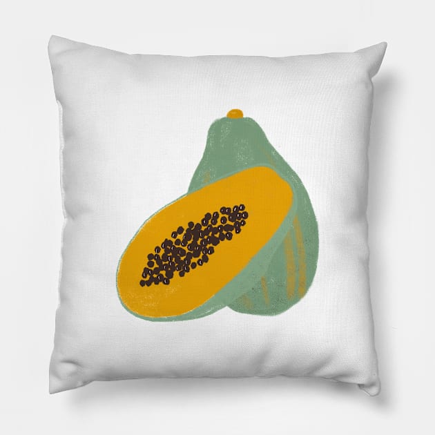 Papaya Pillow by RosanneCreates