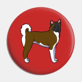 Brown Akita Pin