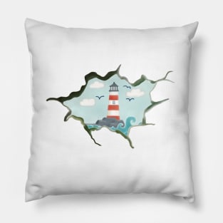 Durchbruch zum Strand Pillow