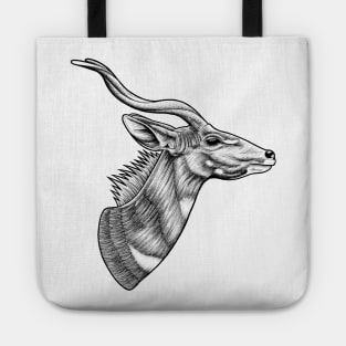 Lesser kudu - ink illustration Tote