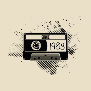 1983s Vintage, 83s Black Cassette T-Shirt