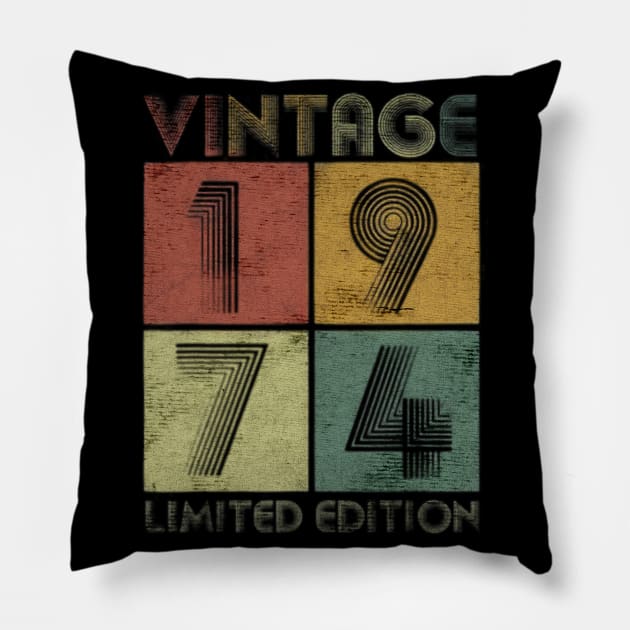 Vintage 1974 Pillow by TapABCD