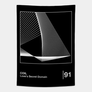 Coil / Minimalist Style Graphic Design Tapestry