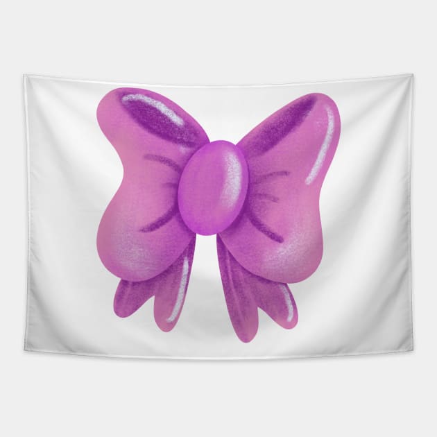 Pink & Purple ribbon Tapestry by Subspace Balloon