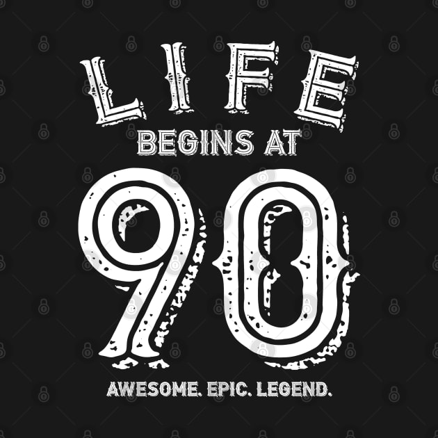 Life begins at 90 by BB Funny Store